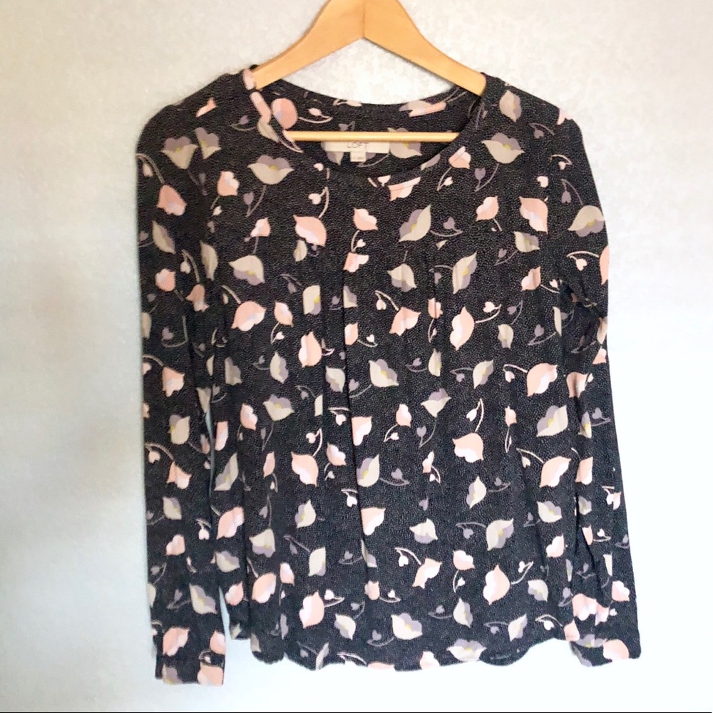 PATTERNED LONG SLEEVE BLOUSE